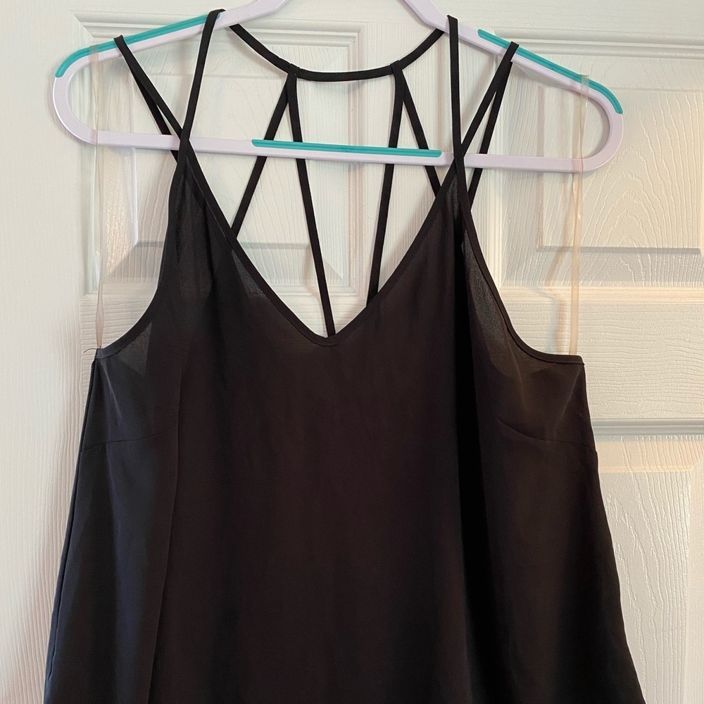 Black Lush Tank Top, Size L